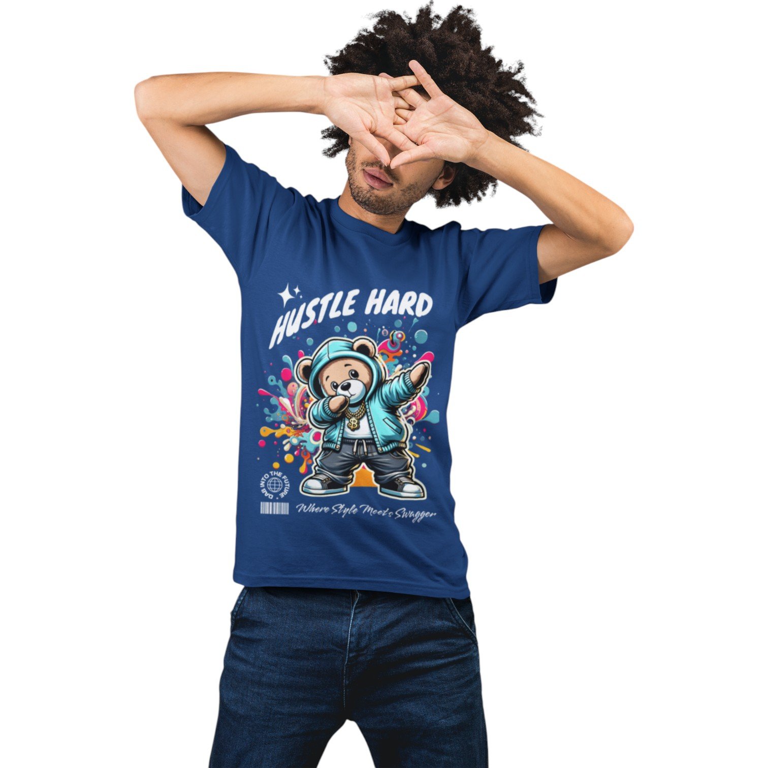 Hustle Hard Supima® Cotton T-Shirt - Image 4