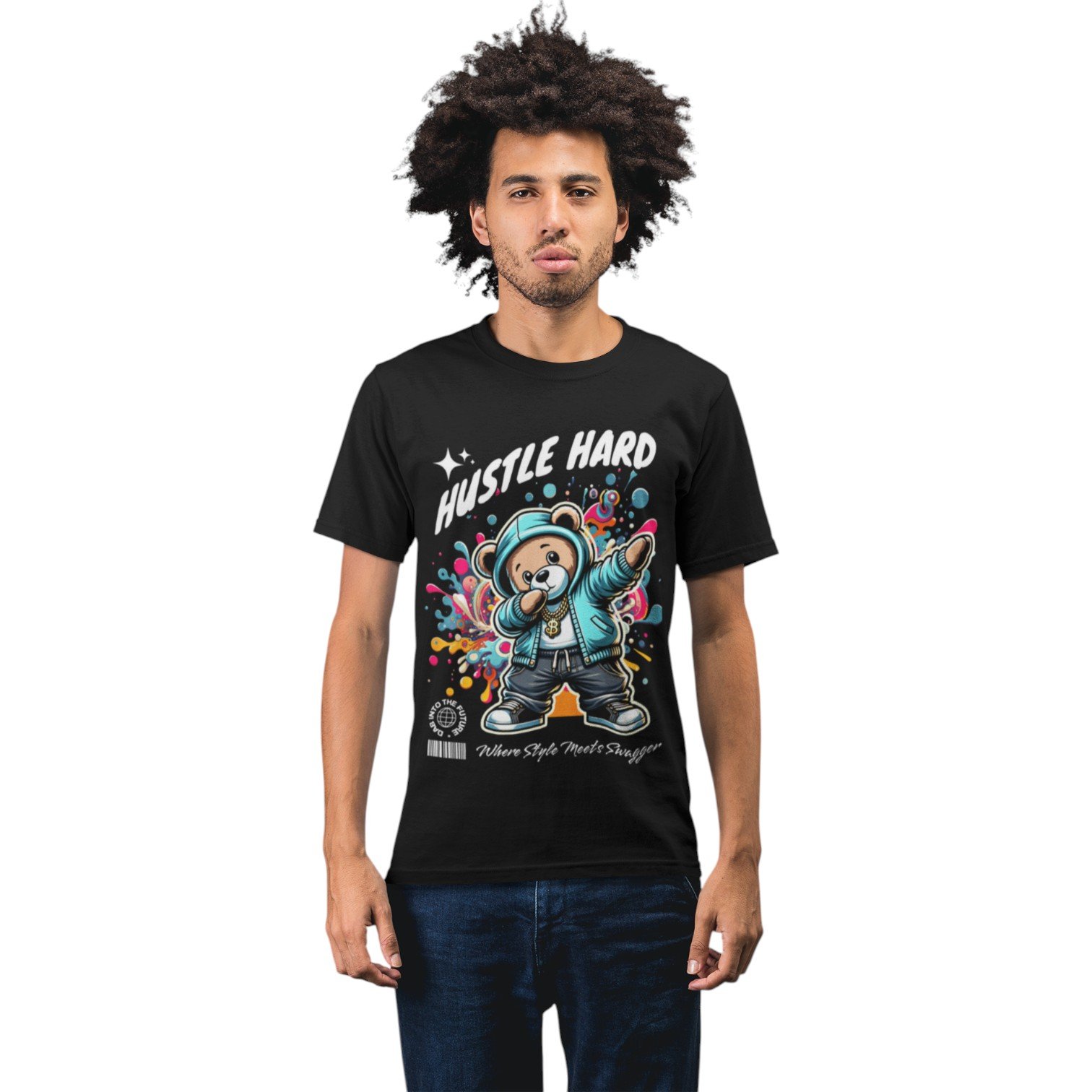 Hustle Hard Supima® Cotton T-Shirt - Image 5