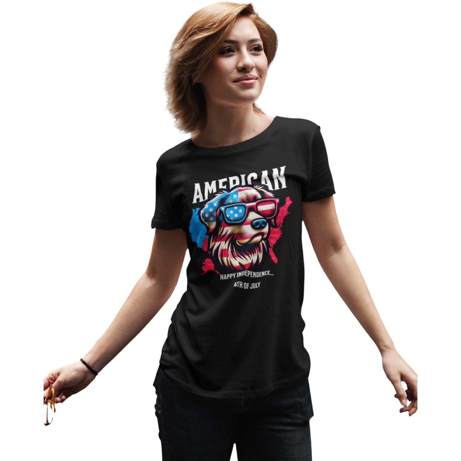 Premium Happy Independence Dog Unisex T-Shirt – Patriotic & Comfy USA Apparel - Image 4