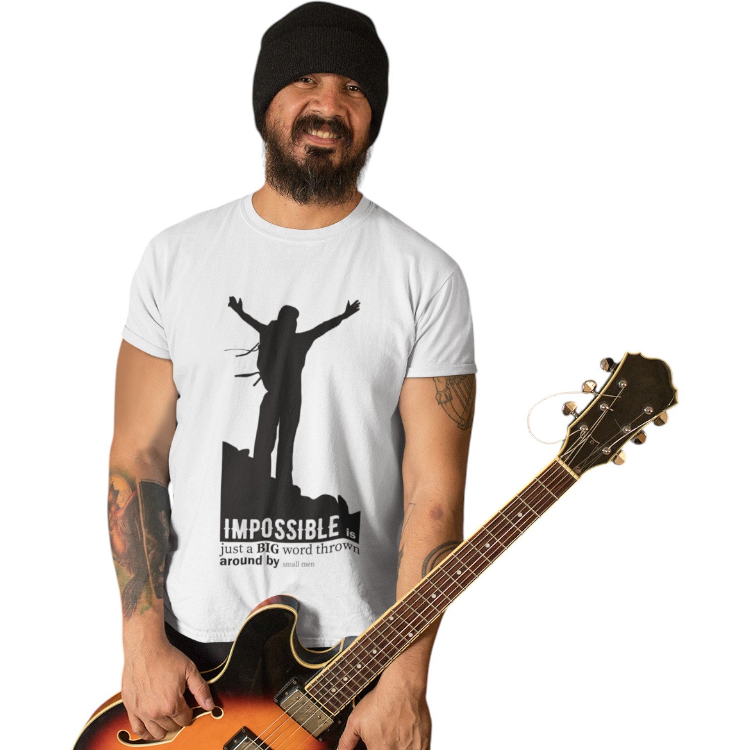 "Impossible Is Just A Big Word Thrown Around By Small Men" Premium Unisex Tee - Image 5