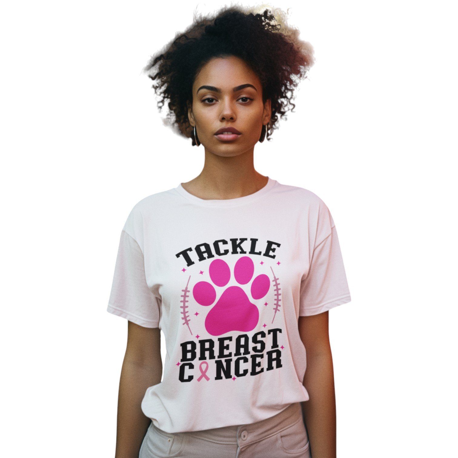 'Tackle Breast Cancer' Unisex Tee - Image 8