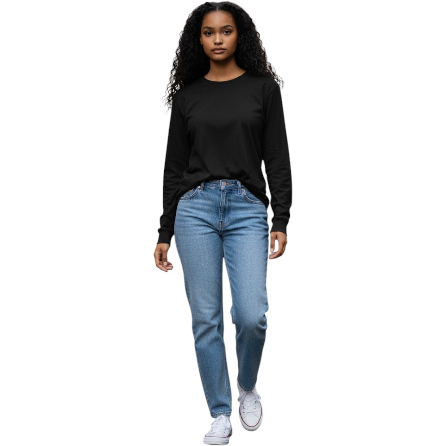 Premium Midweight Supima® Long Sleeve Tee - Image 4