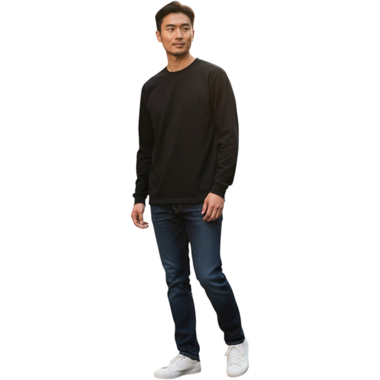 Premium Midweight Supima® Long Sleeve Tee - Image 3