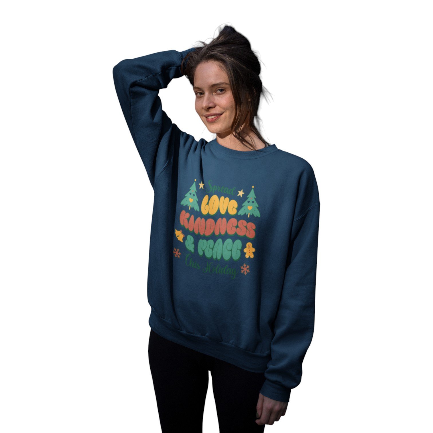 Spread Love, Kindness & Peace Christmas Sweatshirt - Image 3