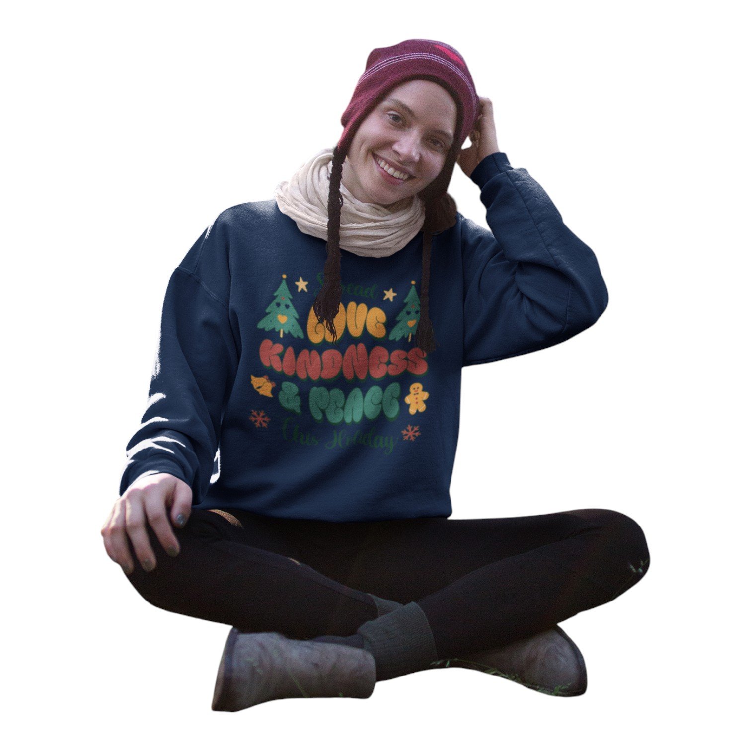 Spread Love, Kindness & Peace Christmas Sweatshirt - Image 6