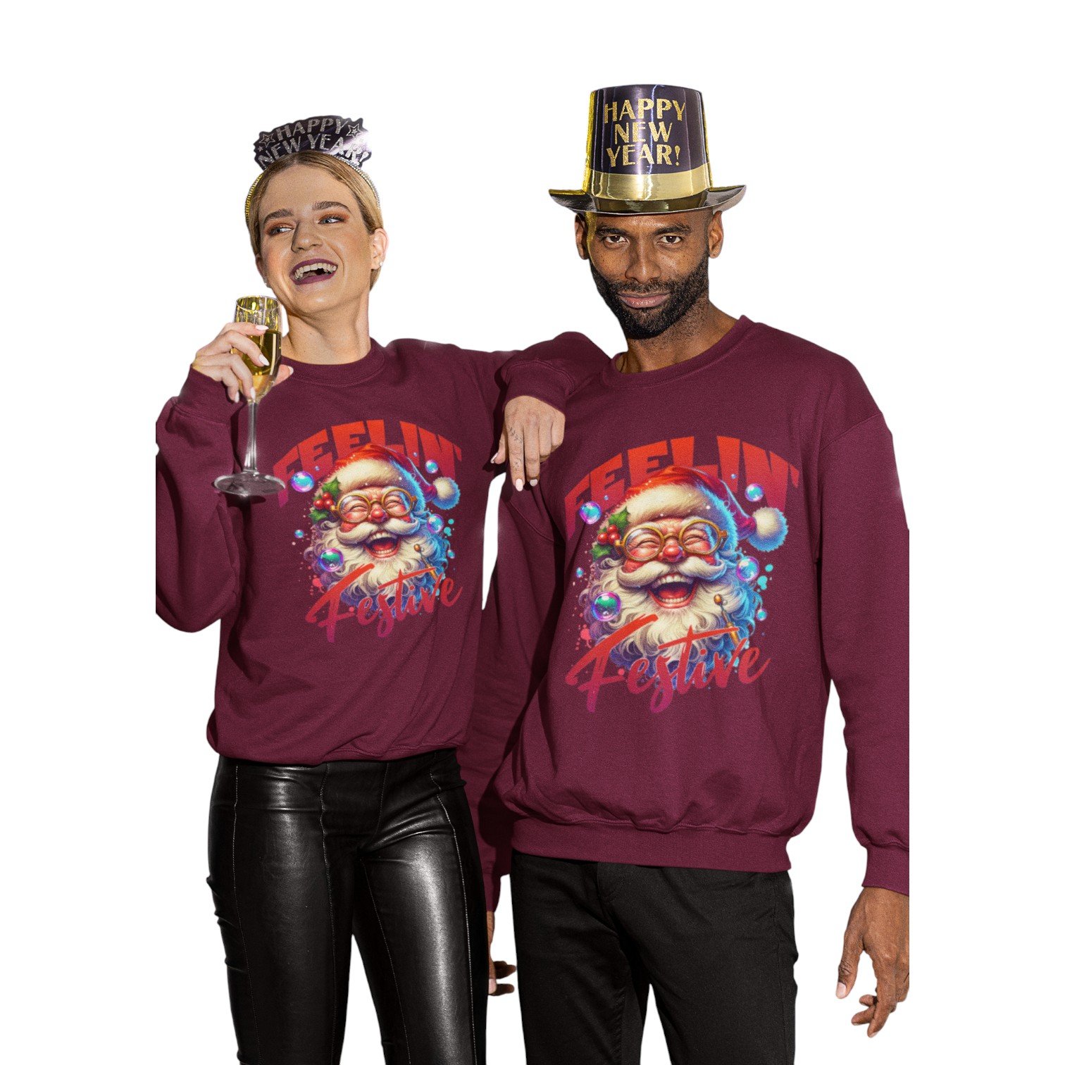 Feelin’ Festive Santa Unisex Sweatshirt - Image 3