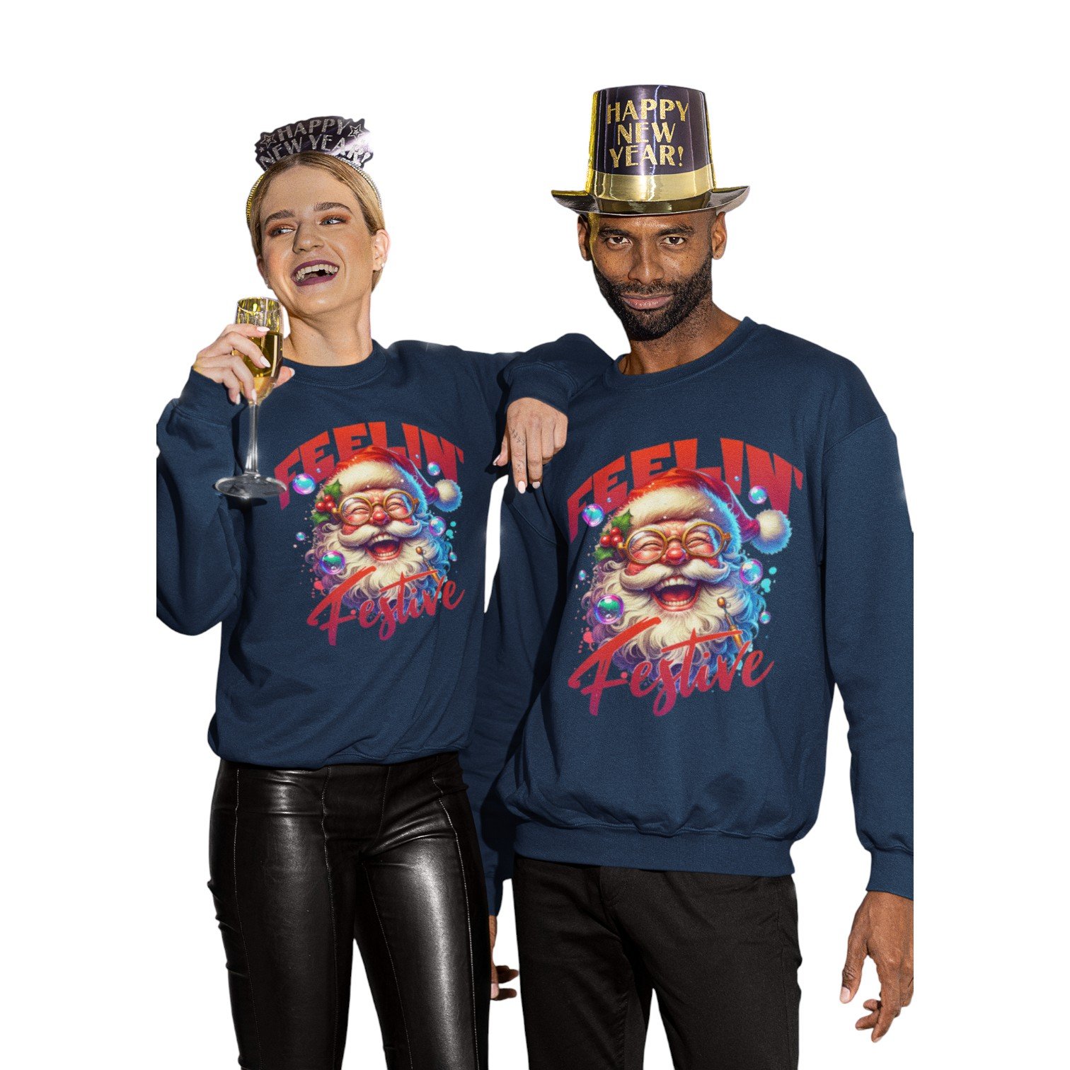 Feelin’ Festive Santa Unisex Sweatshirt - Image 4
