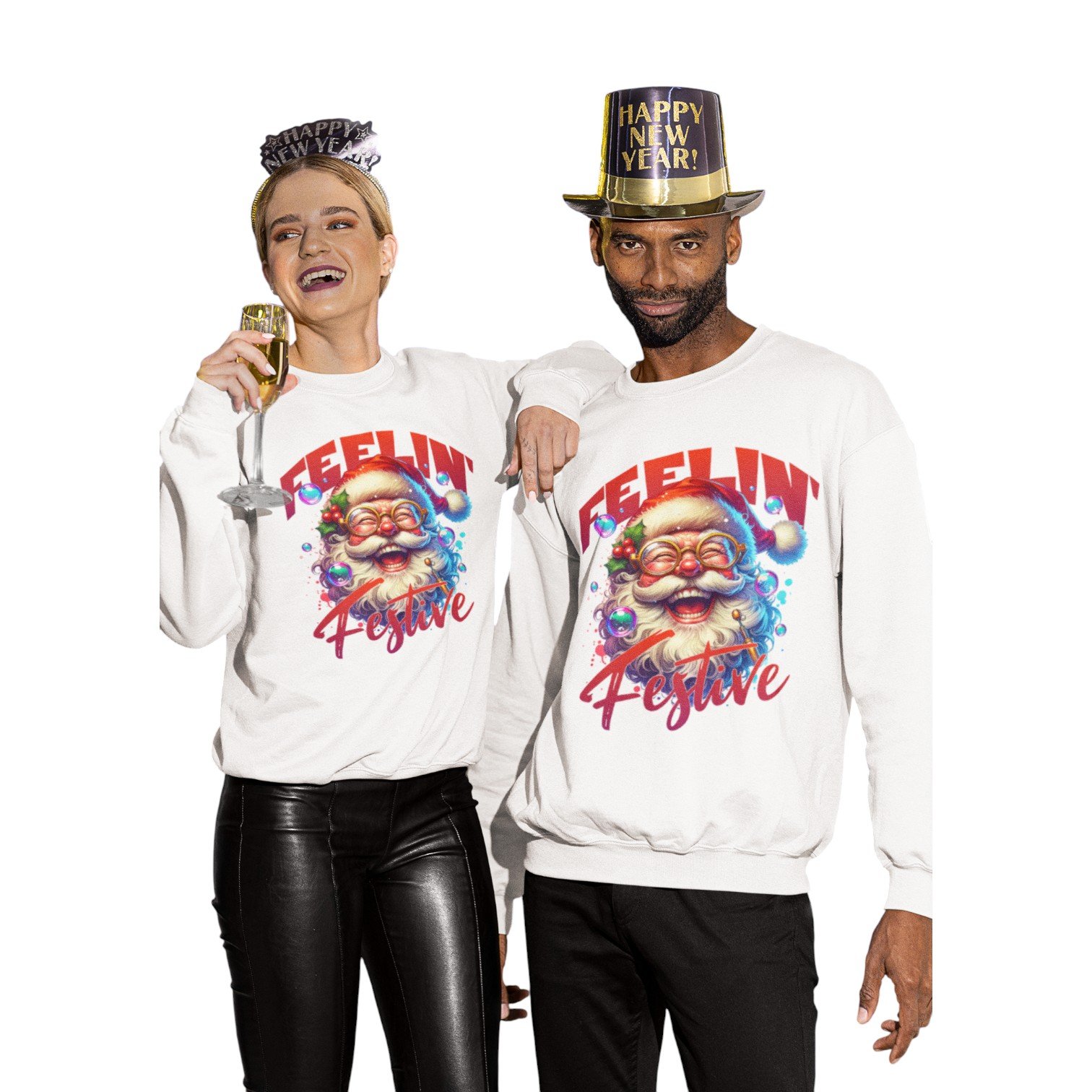 Feelin’ Festive Santa Unisex Sweatshirt - Image 5