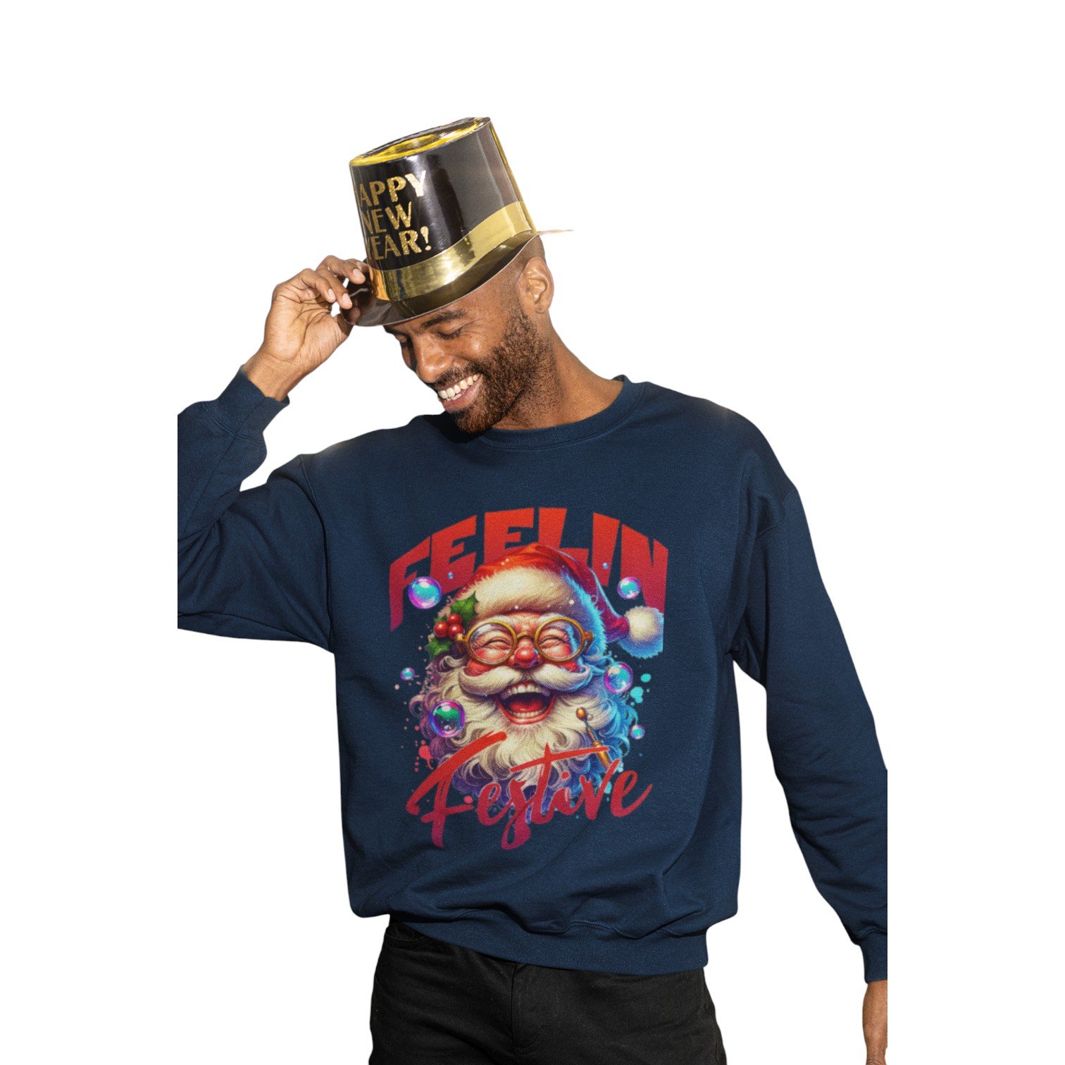 Feelin’ Festive Santa Unisex Sweatshirt - Image 8
