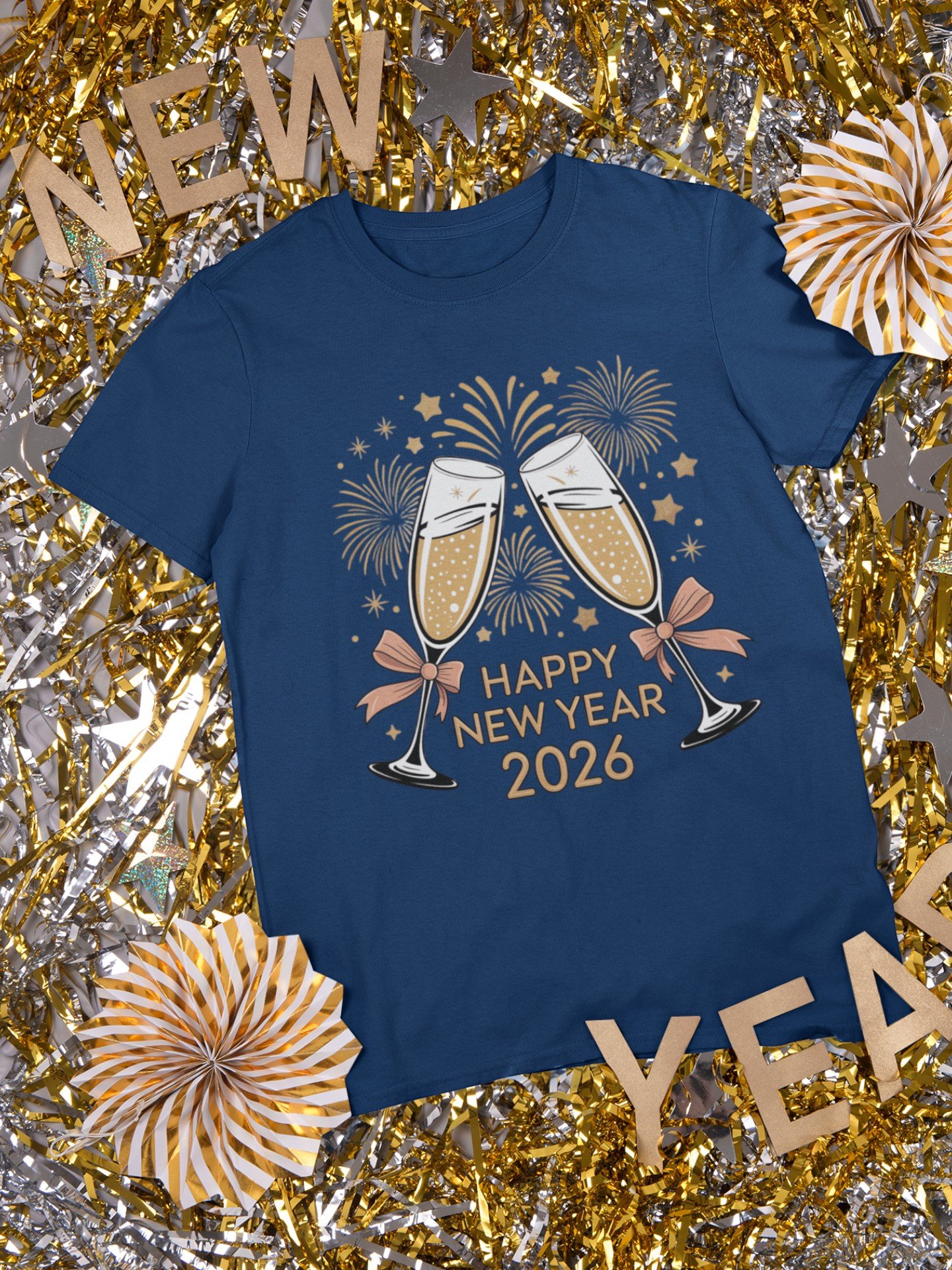 2026 Happy New Year Champagne Toast Tee – Festive Celebration T-Shirt - Image 4