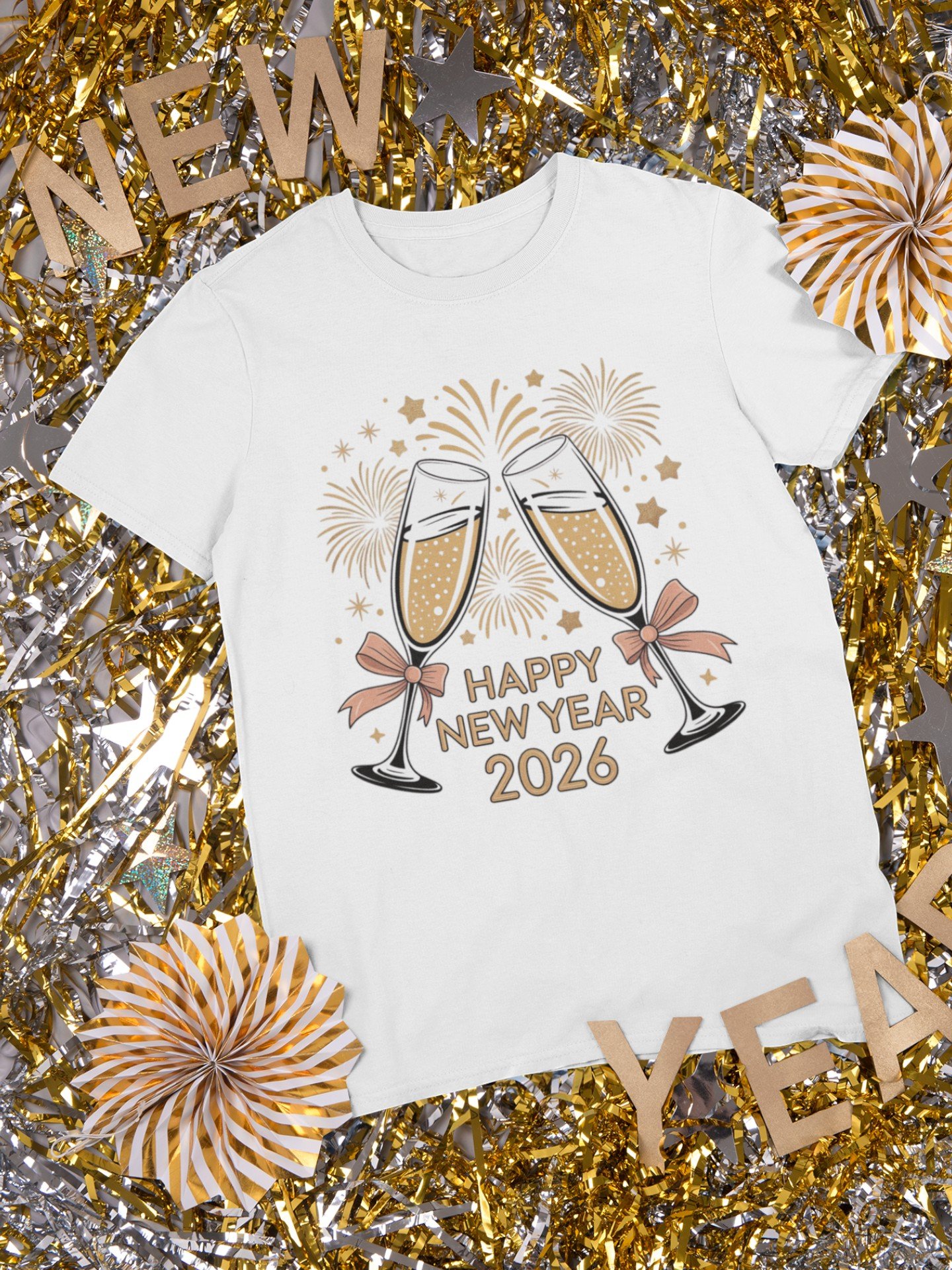 2026 Happy New Year Champagne Toast Tee – Festive Celebration T-Shirt - Image 6
