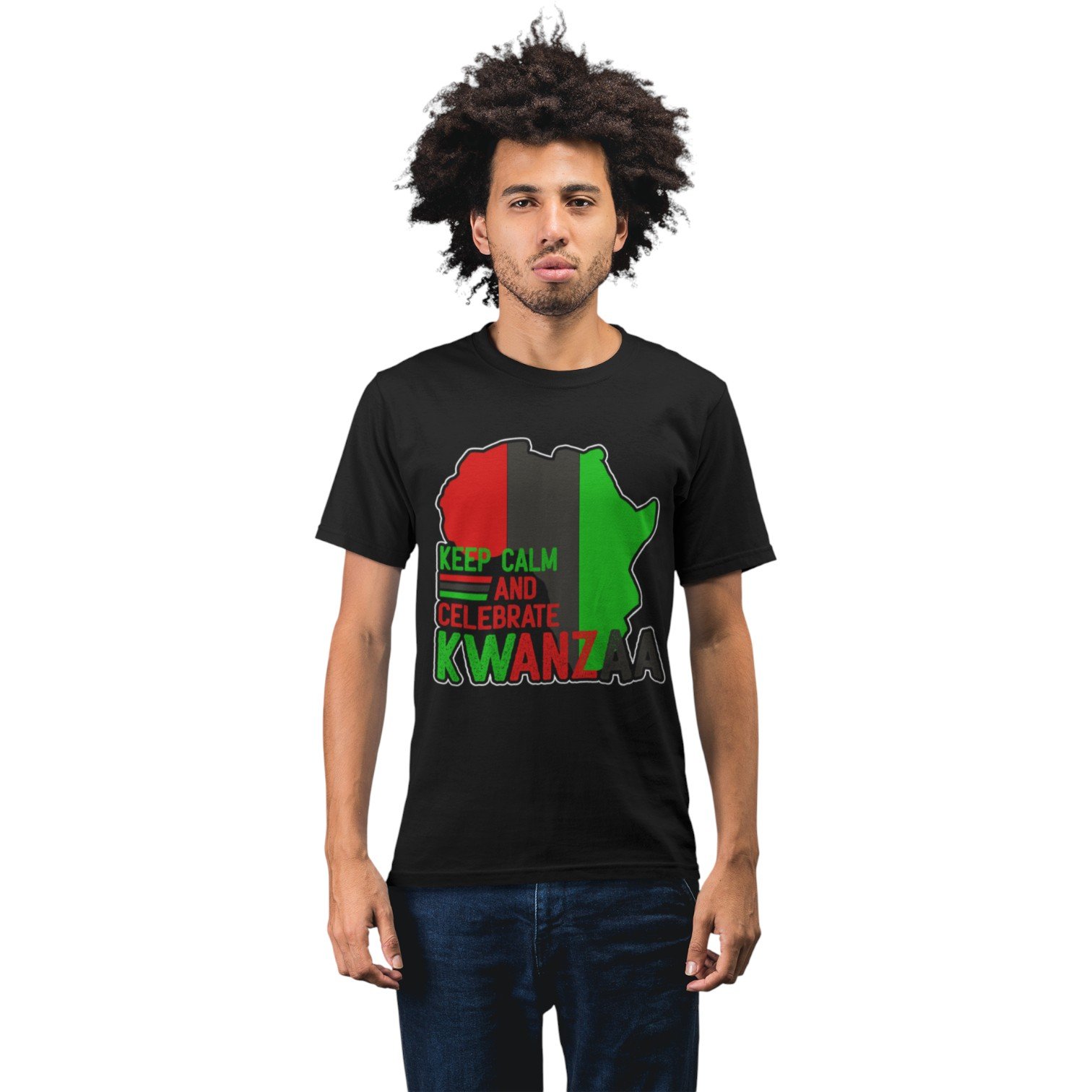 Keep Calm and Celebrate Kwanzaa T-Shirt – Unisex Cultural Graphic Tee