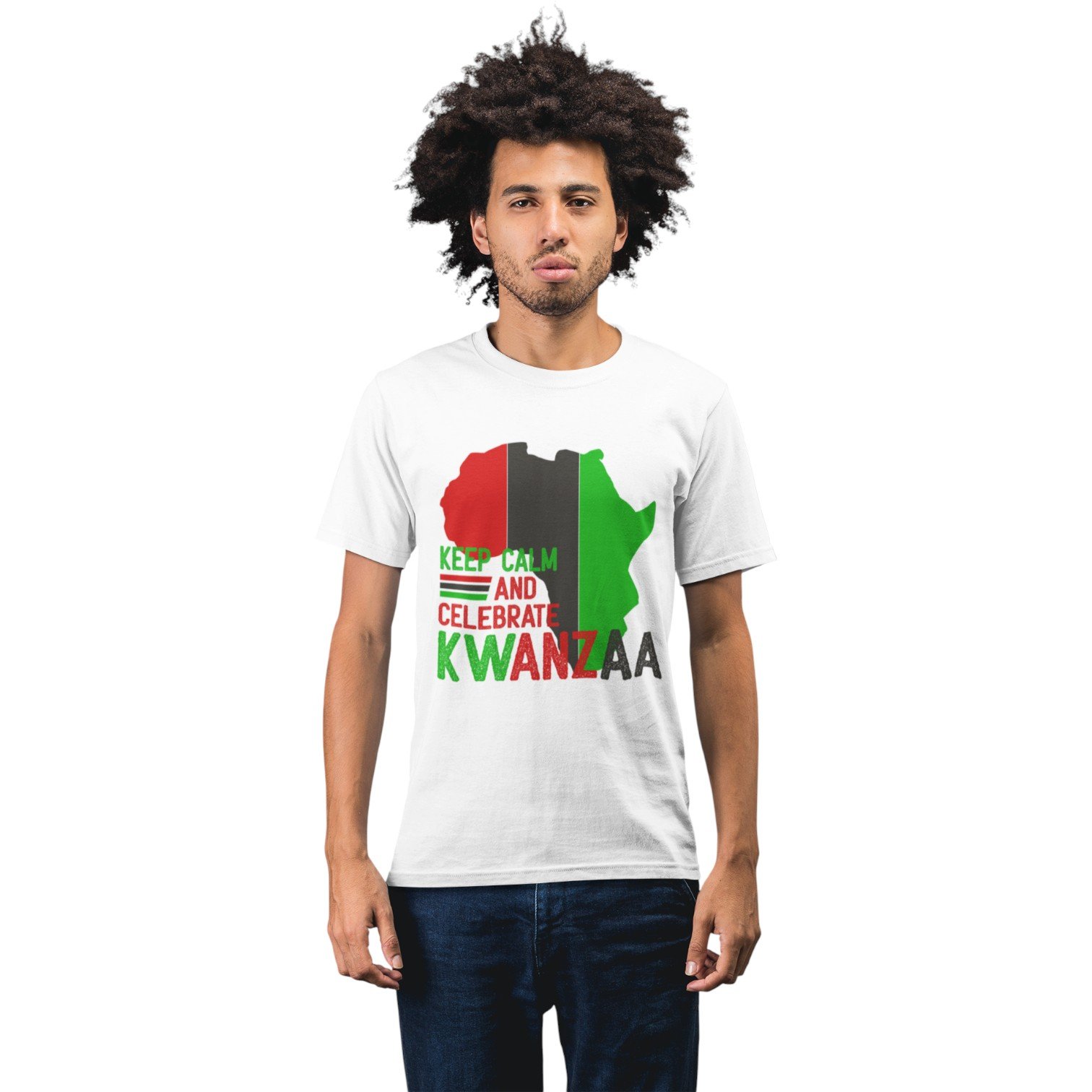 Keep Calm and Celebrate Kwanzaa T-Shirt – Unisex Cultural Graphic Tee - Image 6