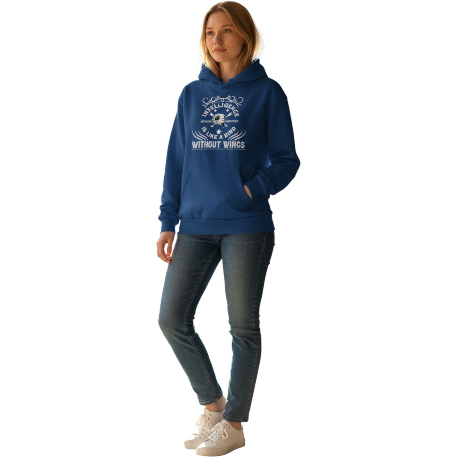 Intelligence Without Ambition Motivational Unisex Hoodie - Image 9