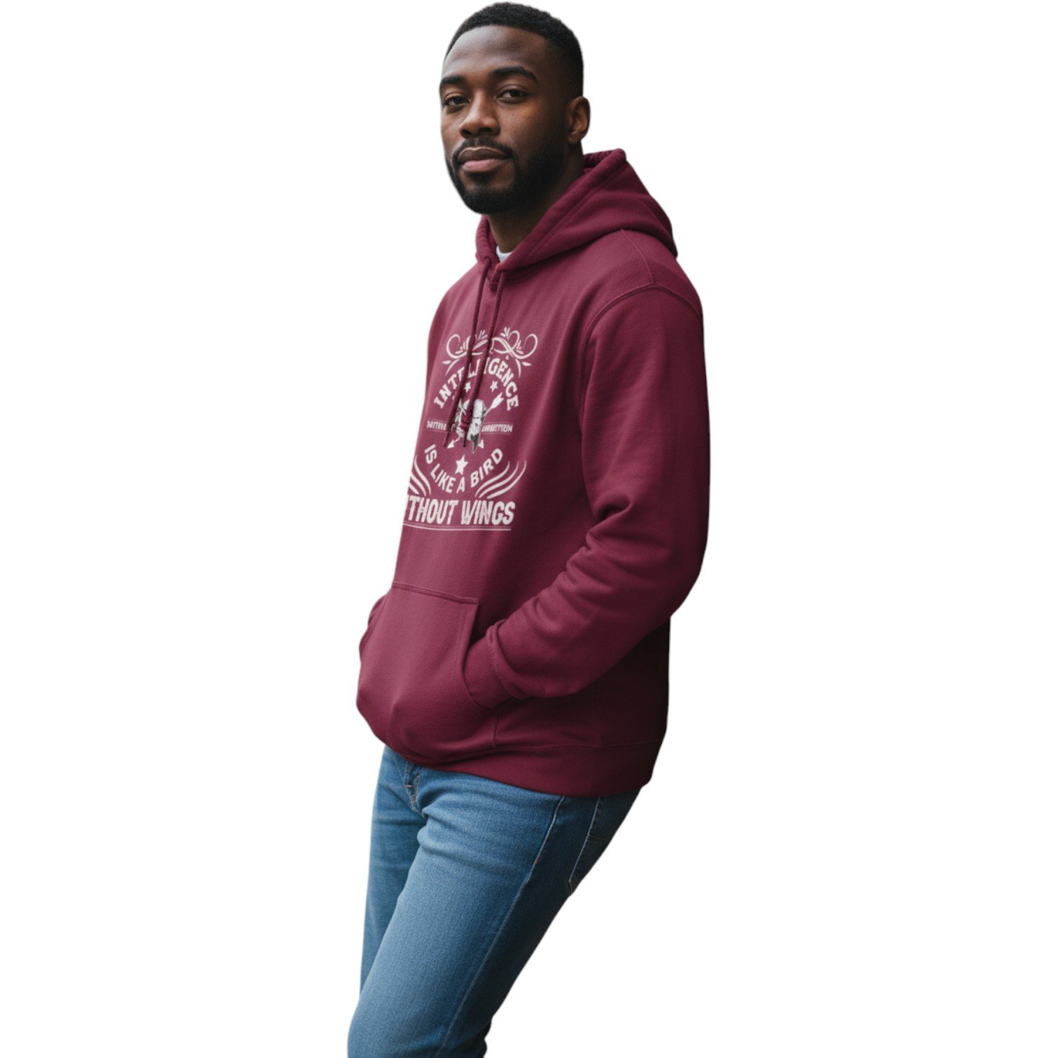 Intelligence Without Ambition Motivational Unisex Hoodie - Image 6