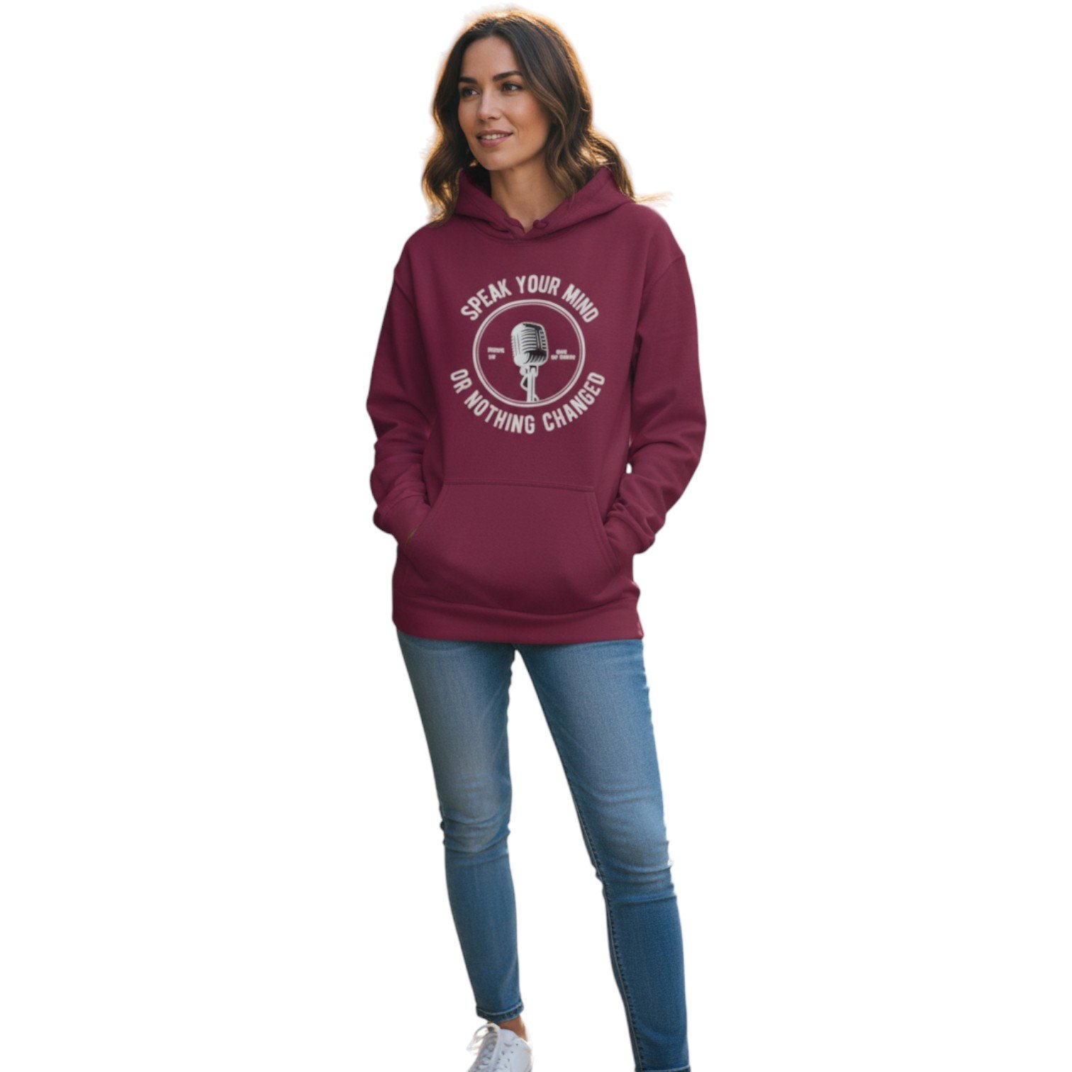 Speak Your Mind Hoodie – Motivational Unisex Pullover Sweatshirt - Image 4