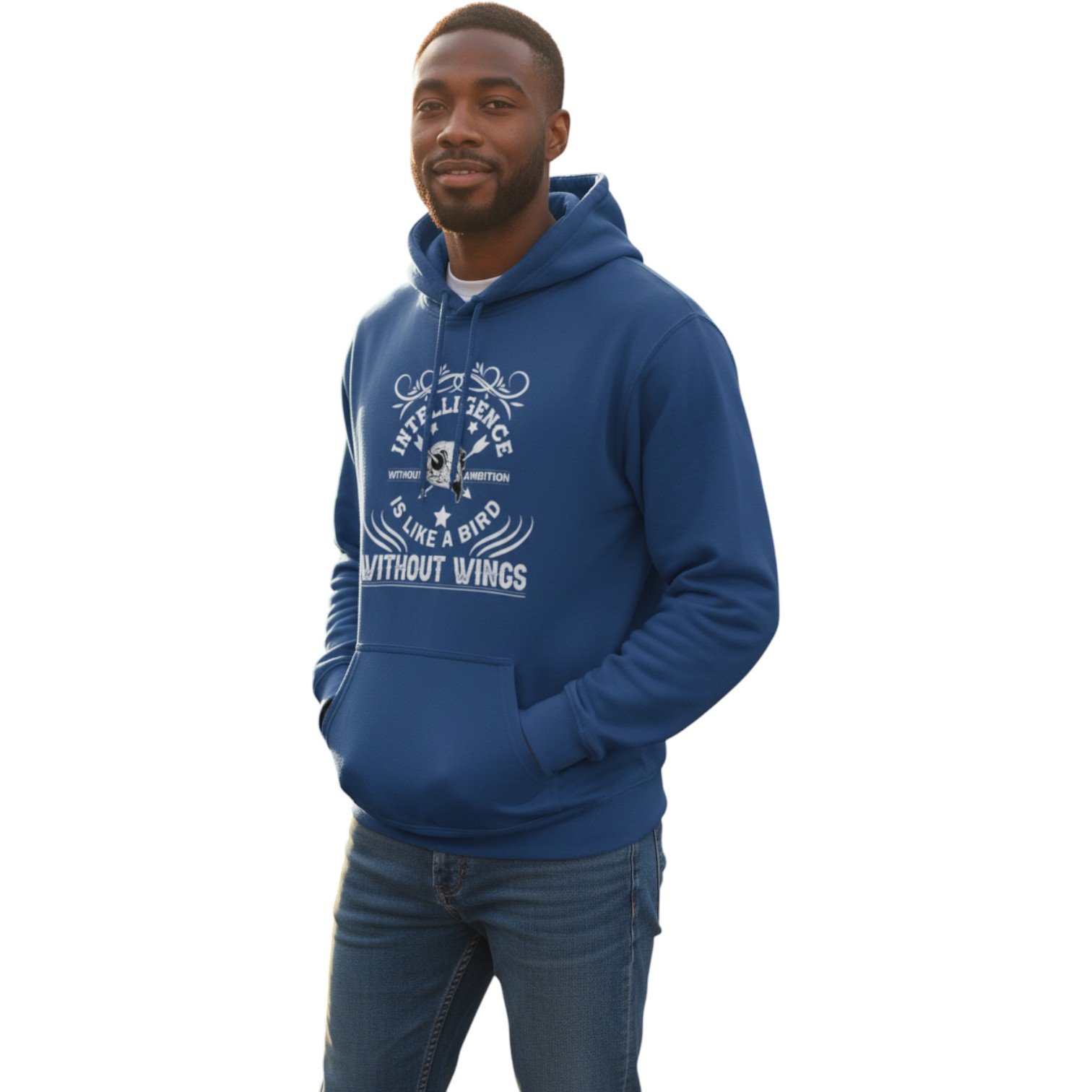 Intelligence Without Ambition Motivational Unisex Hoodie - Image 2