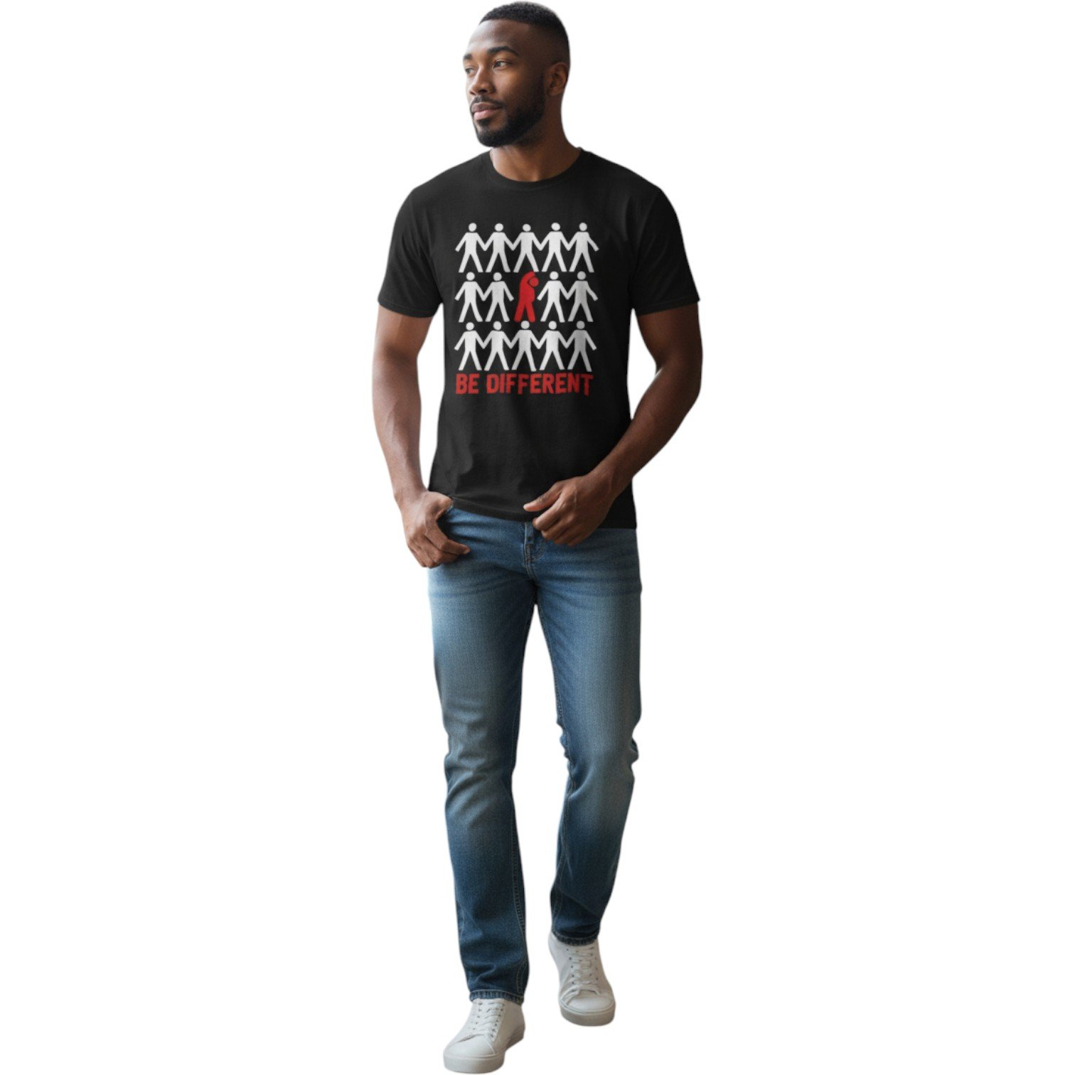 Be Different Motivational T-Shirt – Unisex - Image 2